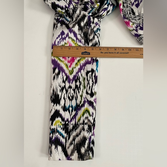 SilkLand Geometric Abstract Statement Jacket Women's M  Cotton Blazer - Picture 6 of 12